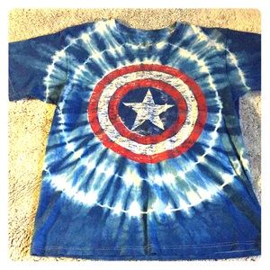 Tie dye captain America T-shirt